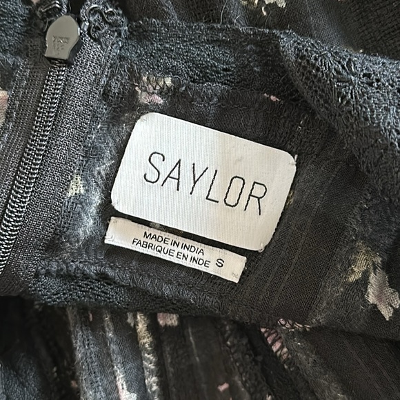 SAYLOR Prarie Mini Dress in Black - Picture 10 of 15